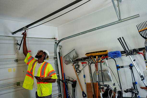 Professional Garage Door Installation technician working in Dane, WI